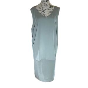 NWT Dana Buchman Sage Green 100% Silk Tank Top & Matching Skirt, Plus Size 20